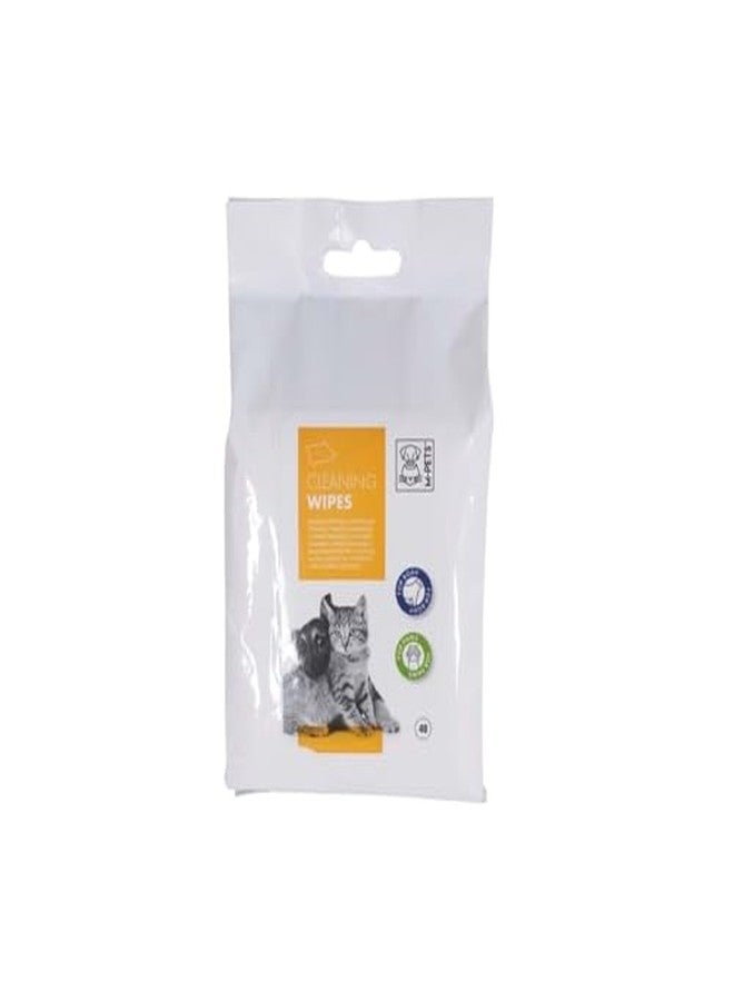 M-PETS Pet Travel Cleaning & Grooming Wipes for Dogs & Cats, Hypoallergenic, Nourishing & Moisturizing, Disinfects & Conditions Rough, Cracked Paws, For Tough Odour, Dirt, Dander (40 Wipes) - Image 2